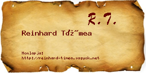 Reinhard Tímea névjegykártya